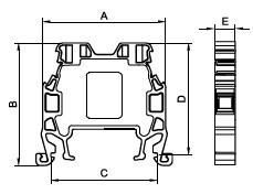 MRK 4mm² SCREW CONNECTION RAIL TERMINAL BLOCK